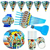 Lunriwis Toy Story Suministros para fiestas de cumpleaños 52 PCS Suministros para fiestas, Vajilla para fiestas de cumpleaños, Suministros para fiestas, Bodas, Cumpleaños, Aniversarios, Regalo para niños