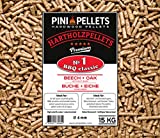 Pellets de madera dura PINI №1 BBQ Classic 15 kg Pellets Pellets para asar a la parrilla, ahumar, también para hornos de pellets para pizza